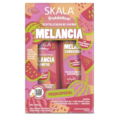 Shampoo 325ml e Condicionador 325ml Skala Frutástica Melancia com Óleo de Semente de Melancia