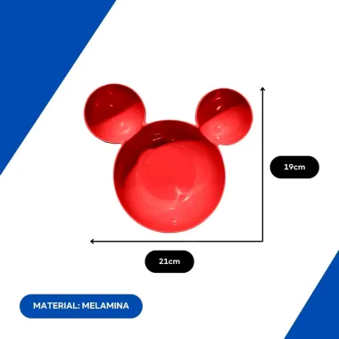 Bowl Tigela Disney Orelha Mickey Vermelha Melamine 1 Unidade