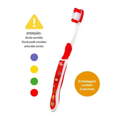 Escova Dental Infantil Multilaser Detetives do Predio Azul com 2 Unidades Para +3