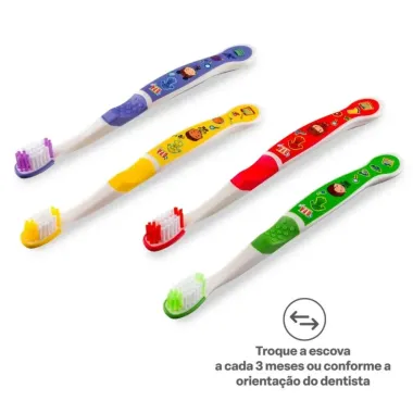 Escova Dental Infantil Multilaser Detetives do Predio Azul com 2 Unidades Para +3