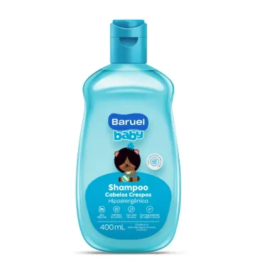 Shampoo Baruel Baby Hipoalergênico para Cabelos Crespos 400ml