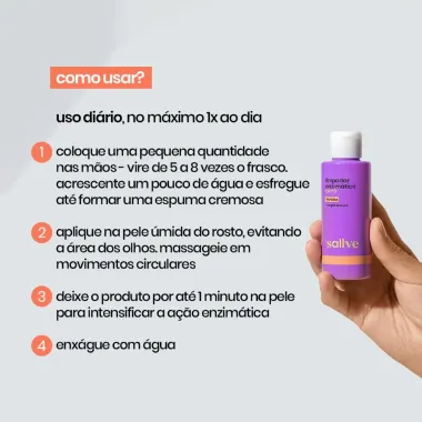 Limpeza Facial Sallve Limpador Enzim&aacute;tico em P&oacute; 30g