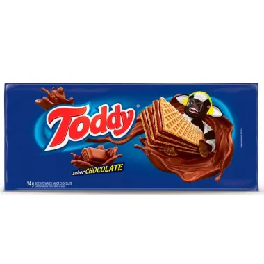 Biscoito Wafer Toddy Sabor Chocolate 94g