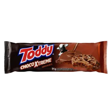 Cookies Toddy ChocoXTreme Sabor Chocolate com Gotas de Chocolate 71g