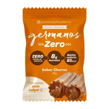 Palha Italiana Germanos 8g de Proteína Zero Adição de Açúcares Sabor Churros 30g