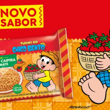 Macarrão Instantâneo Nissin Turma do Chico Bento Sabor Galinha Caipira com Tomate 85g