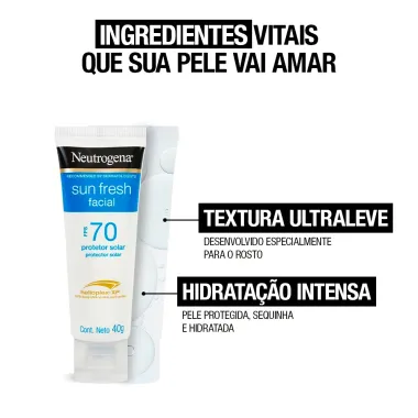 Protetor Solar Facial Neutrogena Sun Fresh FPS 70 40g