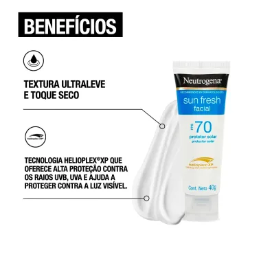 Protetor Solar Facial Neutrogena Sun Fresh FPS 70 40g