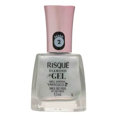 Esmalte Risque Diamond Gel Top Coat meu Jardim Mágico Dança das Fadas 9,5ml
