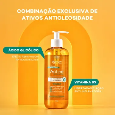 Kit Actine Oil Control Gel de Limpeza Dermatol&oacute;gico 140g e Ganhe Actine Oil Control 40g
