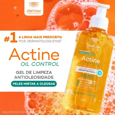 Kit Actine Oil Control Gel de Limpeza Dermatol&oacute;gico 140g e Ganhe Actine Oil Control 40g