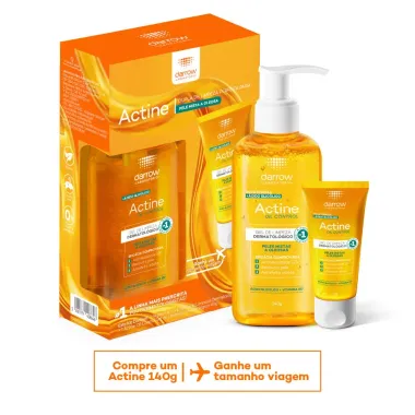 Kit Actine Oil Control Gel de Limpeza Dermatol&oacute;gico 140g e Ganhe Actine Oil Control 40g