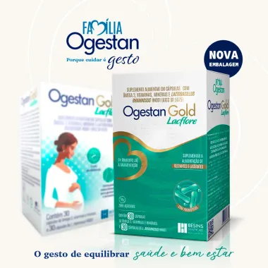 Ogestan Gold Lacflore com 30 Cápsulas