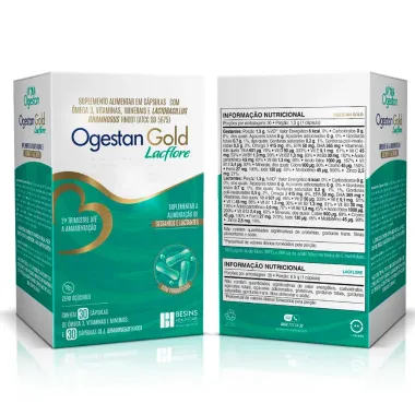 Ogestan Gold Lacflore com 30 Cápsulas