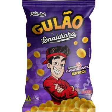 Salgadinho Gulozitos Gulão do Enaldinho Sabor Churrasco Epico 45g