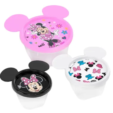 Kit de Potes Mió Disney Minnie Rosa com 3 Unidades