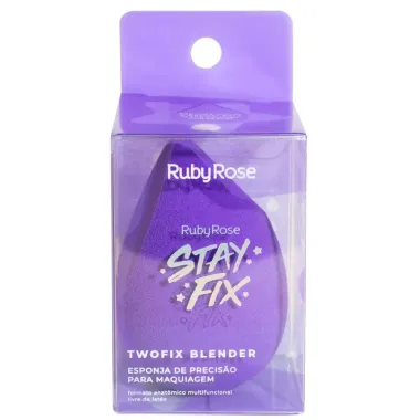 Esponja de Precisão Para Maquiagem Ruby Rose Stay Fix Twofix Blender HbS03