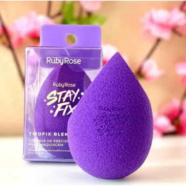 Esponja de Precisão Para Maquiagem Ruby Rose Stay Fix Twofix Blender HbS03