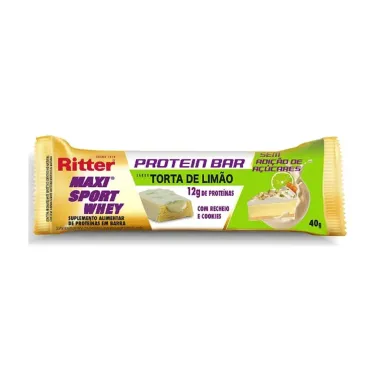 Barra Proteica Ritter Maxi Sport Whey Torta de Limão 12g de Proteína 40g