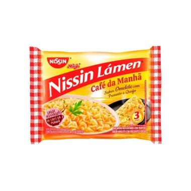 Macarrão Instantâneo Nissin Lámen Café da Manhã Sabor Omelete com Presunto e Queijo 80g