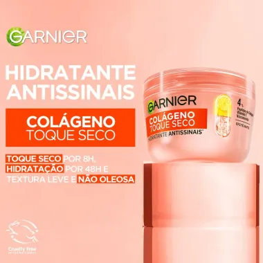 Creme Hidratante Facial Garnier Antissinais Colágeno Toque Seco 85g