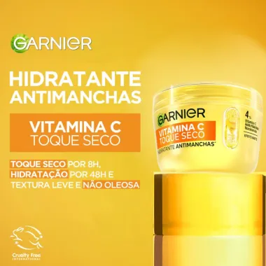 Creme Hidratante Facial Garnier Antimanchas Vitamina C Toque Seco 85g