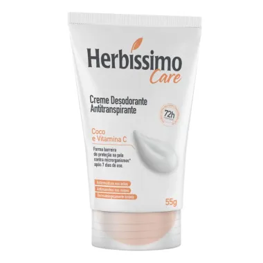 Creme Desodorante Herbíssimo Care Coco & Vitamina C 72h com 55g