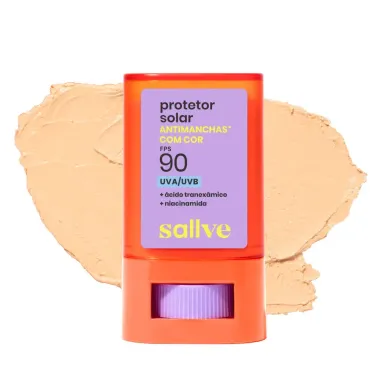 Protetor Solar Sallve Bast&atilde;o com Cor Antimanchas FPS 90 Cor 2 15g