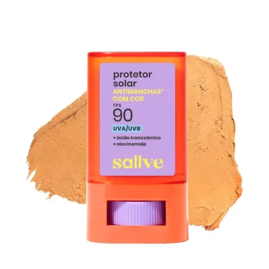 Protetor Solar Sallve Bast&atilde;o com Cor Antimanchas FPS 90 Cor 4 15g