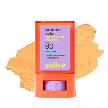 Protetor Solar Sallve Bast&atilde;o com Cor Antimanchas FPS 90 Cor 5 15g