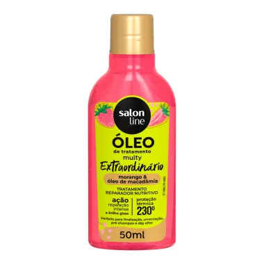 &Oacute;leo de Tratamento Salon Line Multy Extraordin&aacute;rio Morango e &Oacute;leo de Macad&acirc;mia Reparador Nutritivo 50ml