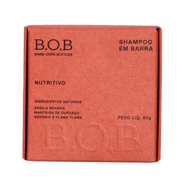 Shampoo em Barra Nutritivo B.O.B Bars Over Bottles 80g