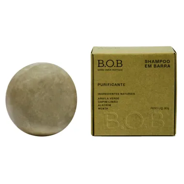 Shampoo em Barra Purificante B.O.B Bars Over Bottles 80g