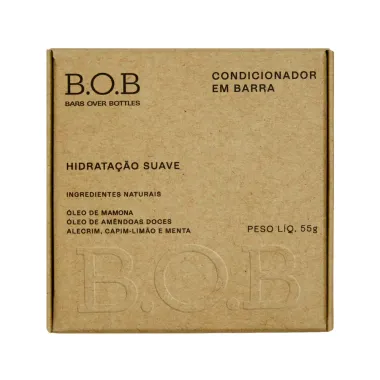 Condicionador em Barra Hidratação Suave B.O.B Bars Over Bottles 55g