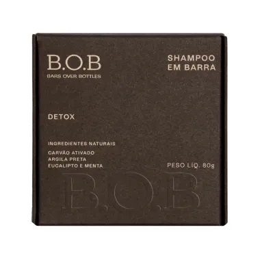 Shampoo em Barra Detox BOB Bars Over Bottles 80g