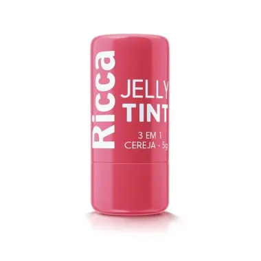 Ricca Jelly Tint 3 em 1 Cereja para Lábios, Bochechas e Olhos