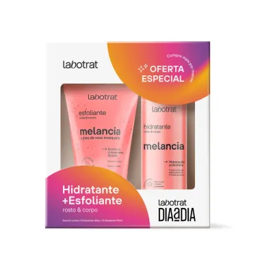 Kit Labotrat Melancia Rosto e Corpo Hidratante 190ml e Esfoliante 150g