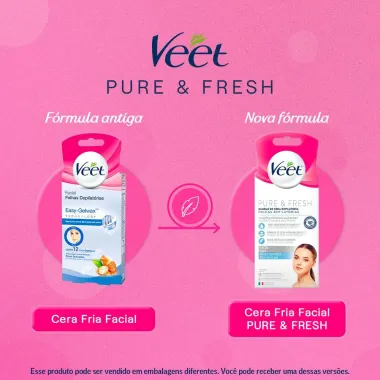 Folhas para Depila&ccedil;&atilde;o Facial Veet Pure & Fresh 16 Unidades