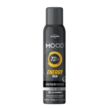 Desodorante Mood Energy Men Aerosol Antitranspirante 0% Alumínio 72h 150ml