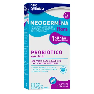 Neogermina Flora 1BI Probiótico com 6 Cápsulas