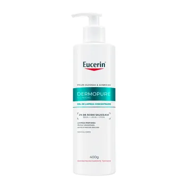 Gel de Limpeza Concentrado Eucerin DermoPure Clinical Peles Oleosas e Acneicas 400g