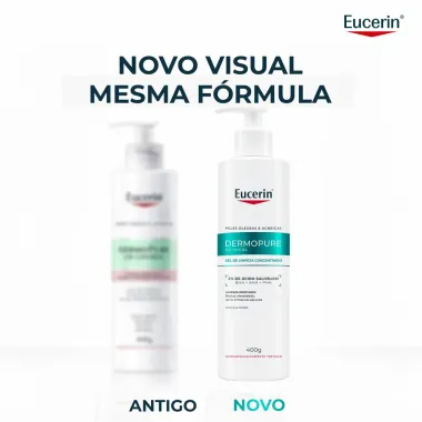 Gel de Limpeza Concentrado Eucerin DermoPure Clinical Peles Oleosas e Acneicas 400g