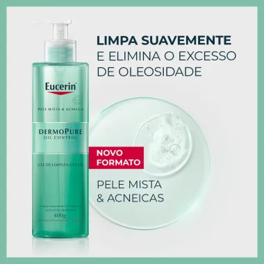 Eucerin DermoPure Oil Control Gel de Limpeza Gentil 400g