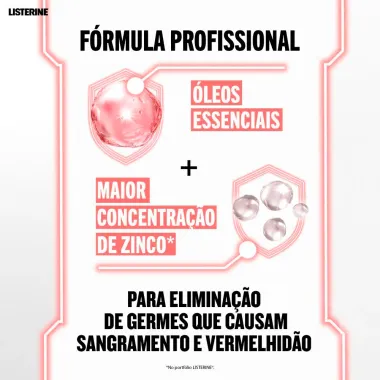Antisséptico Bucal Listerine Profissional Gengiva Expert Sabor Menta Fresca Sem Álcool 250ml