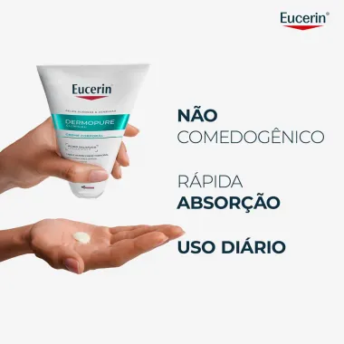 Creme Corporal Antiacne Efeito Triplo Eucerin Dermo Pure Oil Control 200ml
