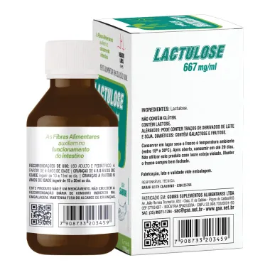 Lactulose 667mg/ml Health Labs Sem Sabor 120ml