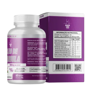 &Oacute;leo de Pr&iacute;mula 1000mg com 60 C&aacute;psulas de Softgel