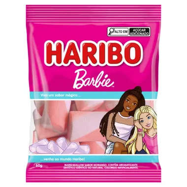 Marshmallows Haribo Barbie Sabor Morango 60g