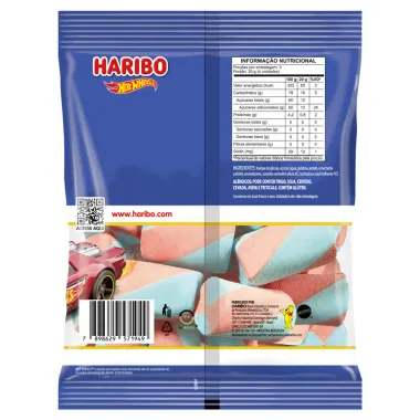 Marshmallows Haribo HotWheels Sabor Baunilha 60g