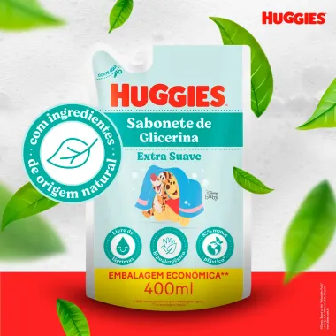 Sabonete L&iacute;quido de Glicerina Huggies Disney Baby Extra Suave Refil 400ml